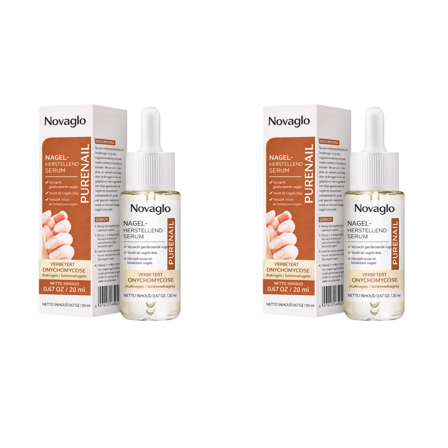 2x Novaglo PureNail Serum